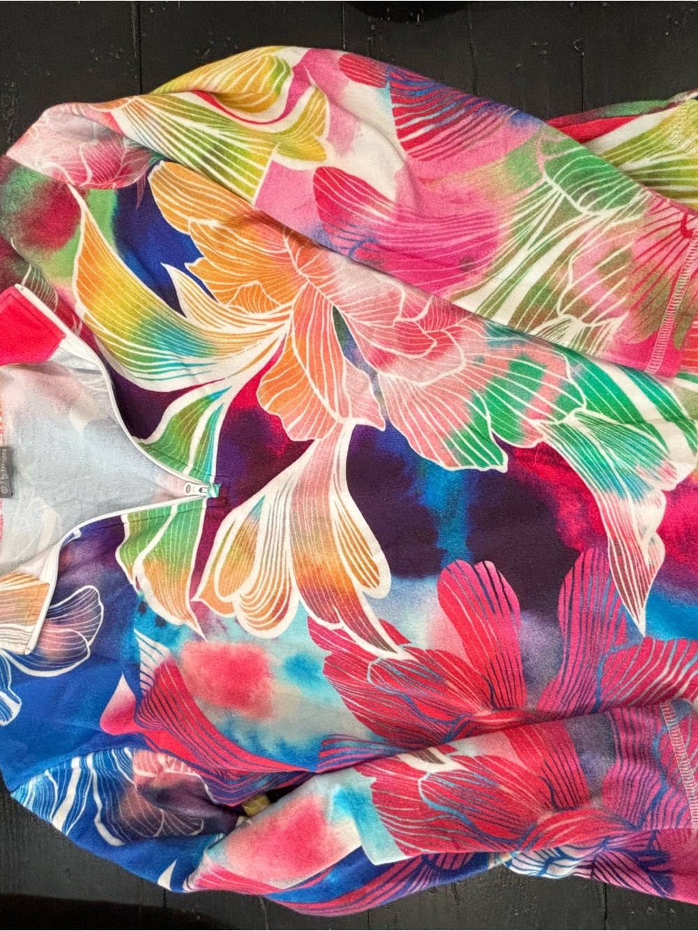 Talbots Multicolor Floral Short-Sleeve Top